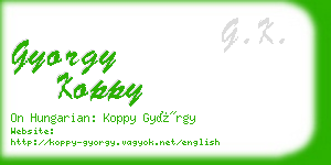 gyorgy koppy business card